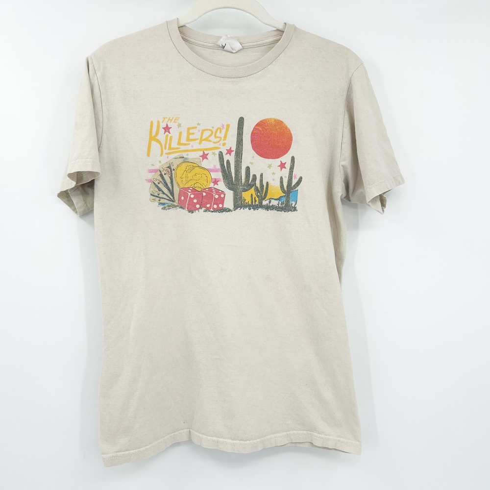 Bay Island x The Killers Vintage Y2K Graphic Band Tee‎ Shirt Desert Size M